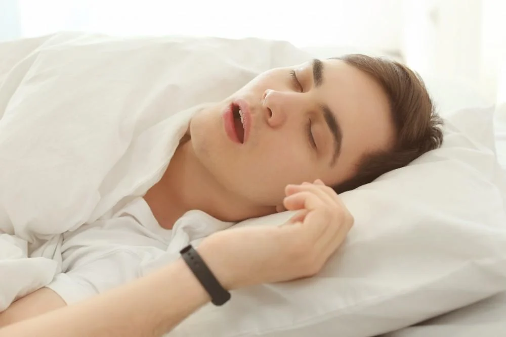 man snoring