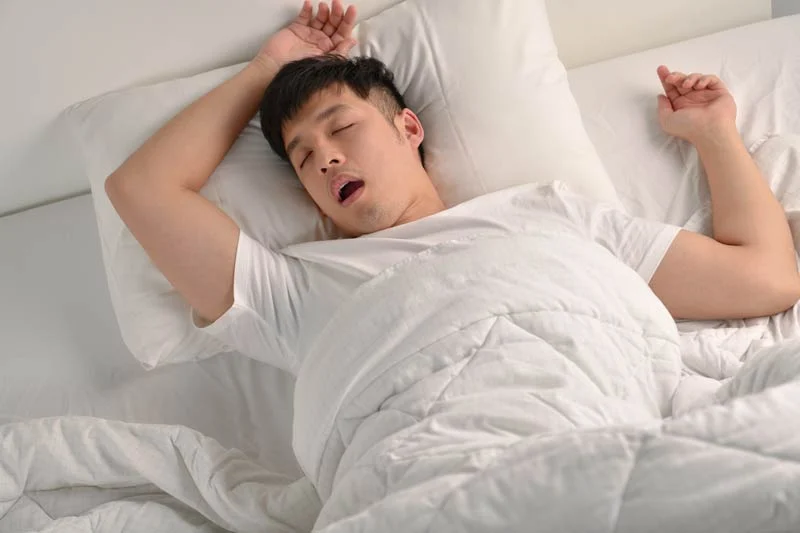 man snoring
