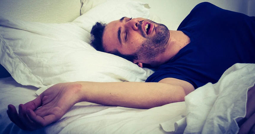man snoring