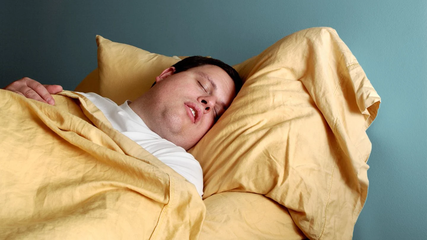 man snoring