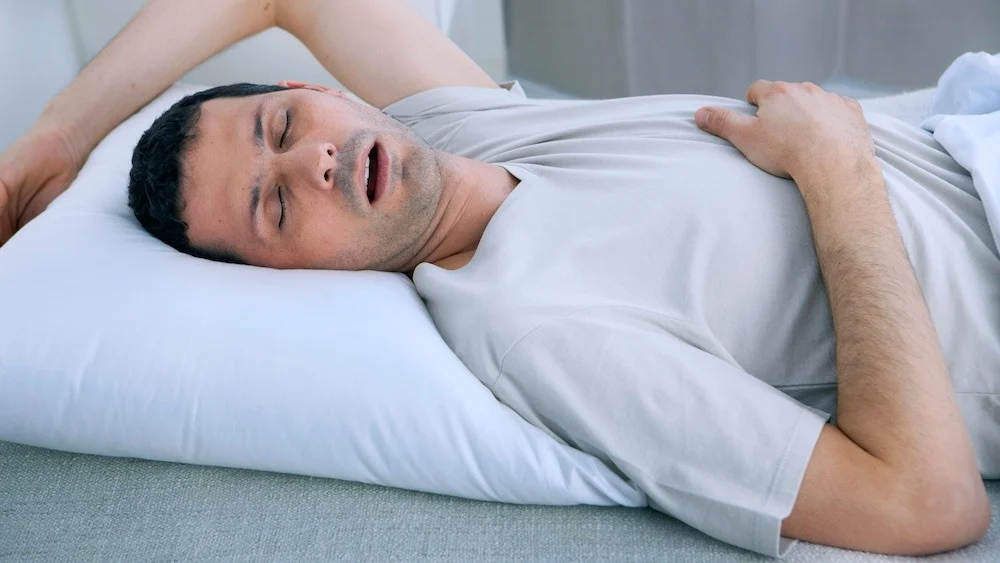 man snoring